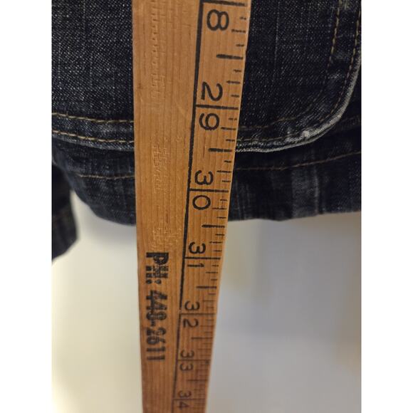 Raider Denim Jacket Mens XXLT Tall Chore Coat Farmhouse Utility Blue Distressed - Picture 12 of 12